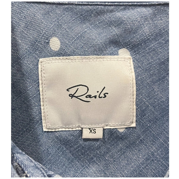 RAILS Blue Polka Dot Button Up Shirt - Picture 3 of 5